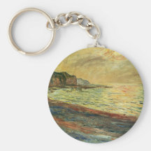 Monet Beach At Pourville Key Chains