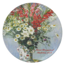 MONET Bouquet of Gladiolas 10" Cake Plate