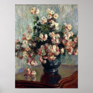 Monet Chrysanthemums Print print