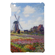 Monet Field of Tulips With Windmill iPad Mini Case