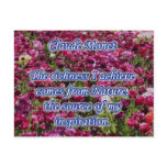 Monet Flowers &amp; Quote Postcard