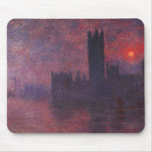 Monet Houses of Parliament at Sunset Mouse Pad