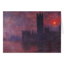 Monet Houses of Parliament at Sunset Note Card