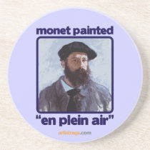 Monet painted "en plein air" coaster coasters