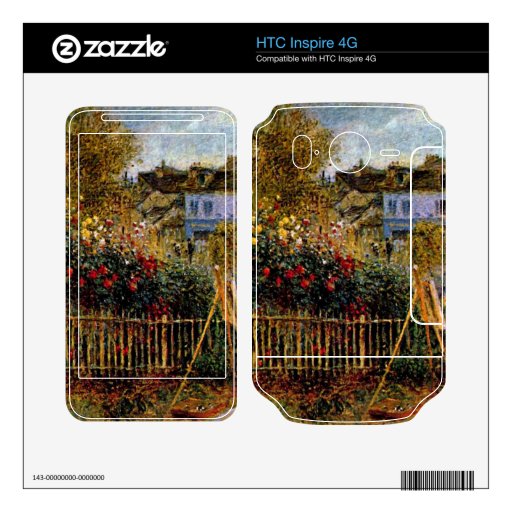 Monet painting in his garden by Claude Monet Skins For HTC Inspire 4G