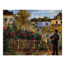 Monet Painting In His Garden In Argenteuil Personalized Announcement