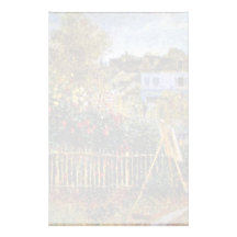 Monet Painting In His Garden In Argenteuil Customized Stationery