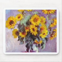 Monet Sunflowers Mouse Pads