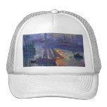 Monet sunrise at sea sailboat painting boating art hat