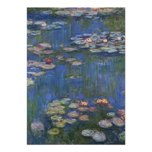Monet Water Lilies Wedding Invitation