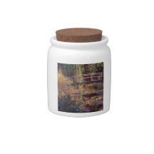 MONET Water Lily Pond Candy Jar Symphony in Rose