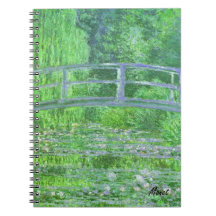 MONET Water Lily Pond Journal Symphony in Green Spiral Note Books