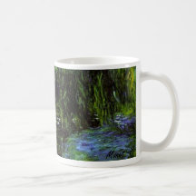 MONET Water Lily Pond Mug WEEPING WILLOWS