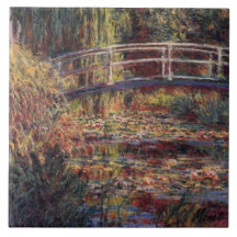 MONET Water Lily Pond Trivet Symphony in Rose Ceramic Tiles
