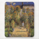 Monet's Artist's Garden at Vetheuil mousepads by MasterpieceCafe Monet's Artist's Garden at Vetheuil mousepads