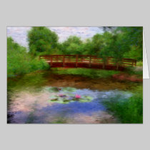 Monet's Bridge Greeting Card cards