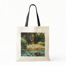 Monet's Bridge Over The Water Lily Pond bags by MasterpieceCafe Monet's Bridge Over The Water Lily Pond bags