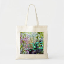 Monet's Bridge with Flowers Bag