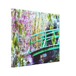 Monet's Bridge with Flowers Gallery Wrapped Canvas