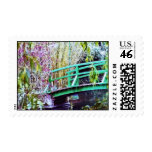 Monet's Bridge with Flowers Postage