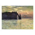 Monet's Cliff, Etretat, Sunset posters