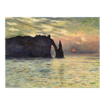Monet's Cliff, Etretat, Sunset posters by MasterpieceCafe Monet's Cliff, Etretat, Sunset posters