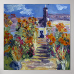 Monet's Cottage with Lab posters