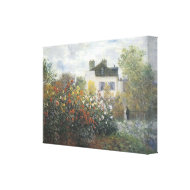 Monet's Garden at Argenteuil Wrapped Canvas wrappedcanvas