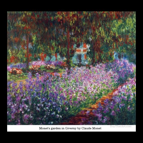 Monet's garden in Giverny by Claude Monet Print