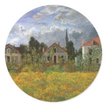 Monet's Houses at Argenteuil stickers by MasterpieceCafe Monet's Houses at Argenteuil stickers