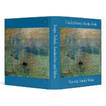 Monet's Impression Sunrise (soleil levant) - 1872 binders