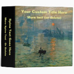 Monet's Impression Sunrise (soleil levant) - 1872 Vinyl Binders
