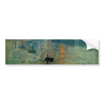 Monet's Impression Sunrise (soleil levant) - 1872 bumper stickers