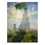 Monet's Woman with a Parasol (The Stroll / Walk) Post Cards