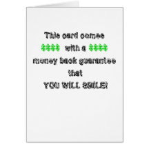Money Back Guarantee Greeting Cards