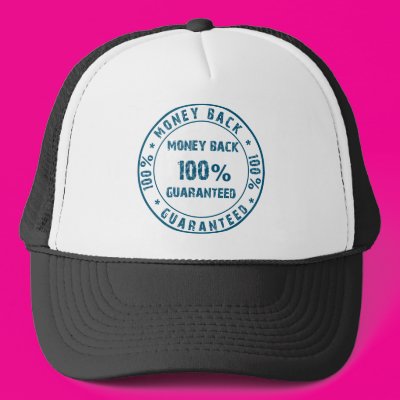 Money Back Guarantee Hats Zazzle_hat