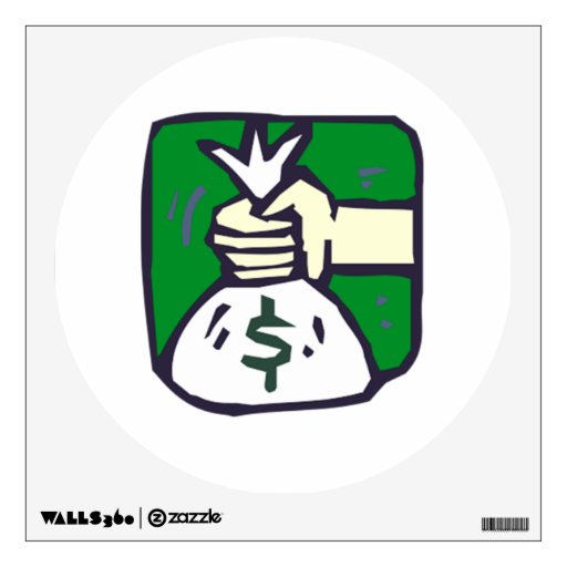 Money Bag Wall Sticker | Zazzle