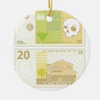 Money Bill Christmas Ornament