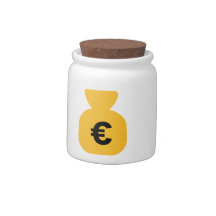 Money Euro Candy Jar