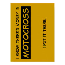 Money In Motocross Dirt Bike Poster posters