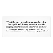 Money in the Hands of Government Lysander Spooner Personalized Invitations