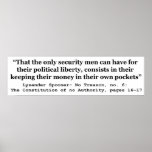 Money in the Hands of Government Lysander Spooner posters