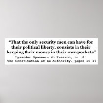Money in the Hands of Government Lysander Spooner Posters