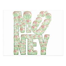 money is bubble post card