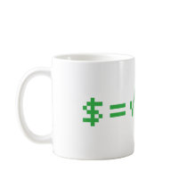 Money is the Square Root of Evil Coffee Mugs