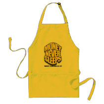 MONEY NEVER SLEEPS APRON by KJDESIGNS MONEY NEVER SLEEPS APRON