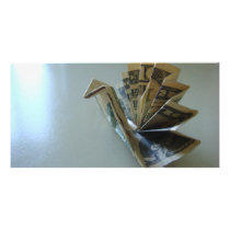 Money Origami Turkey Side photo cards by InkWorks Money Origami Turkey Side photo cards