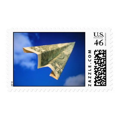 Money Plane Stamp by jsternig