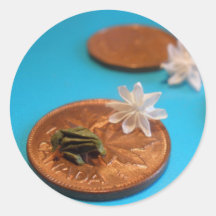 Money Pond Round Stickers