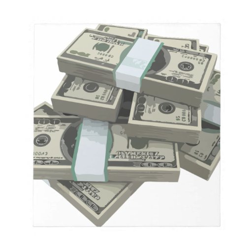 Money Stacks Memo Note Pads Zazzle